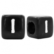 Buchstaben Perlen aus Acryl I Schwarz