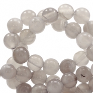 Naturstein Perlen Chalcedon (Quarz) und Achat 6mm Worldly grey opal