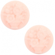 Cabochon Basic Camee 20mm Blumenstrauss Light pink-off white