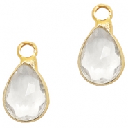 Anh&auml;nger Kristallglas tropfenform Crystal-gold