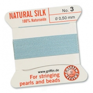 Griffin bead cord natural silk Ø0.5mm Turquoise
