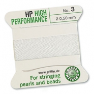 Griffin bead cord high performance Ø0.5mm White