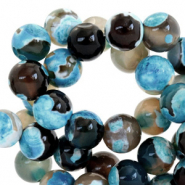 Naturstein Perlen Achat 8mm Dark ocean blue