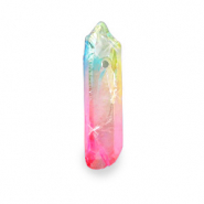 Naturstein Anh&auml;nger Quarz Rainbow pink AB