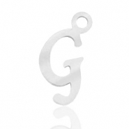 Stainless Steel - Rostfrei Stahl Anhänger Initial G Silber