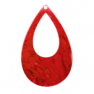 Resin Anhänger Tropfen 57x36mm Chilli red