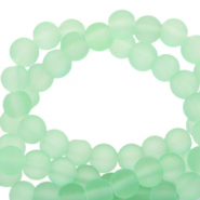 6 mm Glasperlen matt Neo mint green