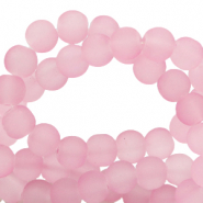 6 mm Glasperlen matt Vintage pink