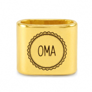 Metall Schieber DQ "OMA" Mix & Match Gold (Nickelfrei)