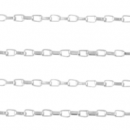 Stainless Steel - Rostfrei Stahl Schmuckzubeh&ouml;r Gliederkette Venezianer Silber