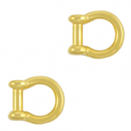 Metall Anhänger DQ Zwischenstück Ring Gold (Nickelfrei)