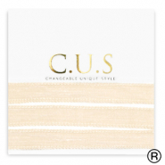 C.U.S® Schmuckband Shimmery beige peach