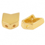 Metall Perlen DQ Duo Beads Pfeil Gold (Nickelfrei)