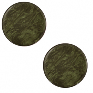 12 mm flach cabochons Polaris Elements Lively Army green
