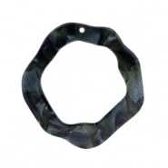 Resin Anhänger asymmetrisch Black