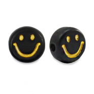 Buchstaben Perlen aus Acryl Smiley Black