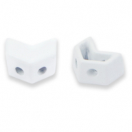 Tile beads Arrow White