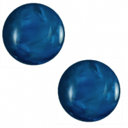 12 mm classic Cabochon Polaris Elements Mosso shiny Royal blue