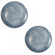 7 mm classic Cabochon Polaris Elements Mosso shiny Jeans blue