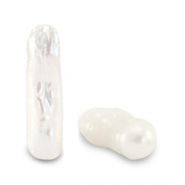 BQ Süsswasserperlen Irregular high luster Natural white