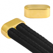 Metall Endkappen DQ doppel &Oslash;10mm Gold (Nickelfrei)