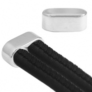 Metall Endkappen DQ doppel &Oslash;10mm Antik silber (Nickelfrei)