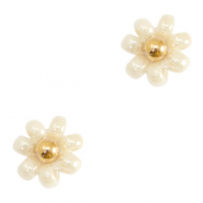 Miyuki-Perlenblume 8mm Cream beige-gold