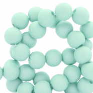 6 mm Acrylperlen matt Soft turquoise blue