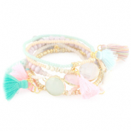 Schmucksets Quaste und Kristall Glas Zwischenstücke