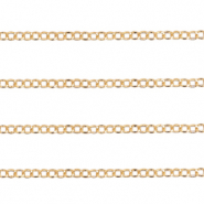 Metall Zubehör DQ Gliederkette Ankerkette 5mm Gold (Nickelfrei)