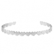 Armb&auml;nder aus Stainless Steel - Rostfreiem Stahl Herz Silver