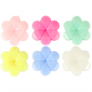 Buchstaben Perlen aus Acryl Blume Multicolour pastel