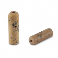 Naturstein Perlen Jaspis Tubes Tawny brown