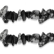 Chips Steine Perlen Obsidian Black-anthracite marble