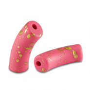 Acryl perlen Tube matt Pink-gold