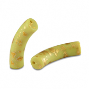 Acryl perlen Tube matt Lime green-gold