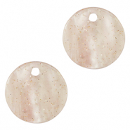 Resin Anhänger Glitzer 12mm Hortensia pink