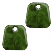 Resin Anhänger Trapez Moss green