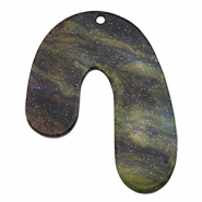 Resin Anh&auml;nger im Organicdesign Glitzer Multicolor galaxy