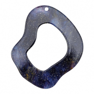 Resin Anh&auml;nger im Organicdesign Glitzer Multicolor galaxy