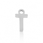 Stainless Steel - Rostfrei Stahl Anhänger Initial T Silver