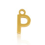 Stainless Steel - Rostfrei Stahl Anhänger Initial P Gold