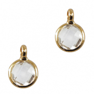 Anhänger Kristallglas 7mm Crystal-gold