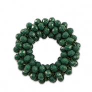 Top Facett Anhänger 32mm Dark green