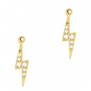 Stainless Steel - Rostfrei Stahl Anh&auml;nger Blitz Gold