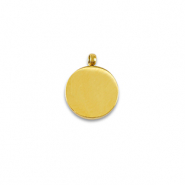 Stainless Steel - Rostfrei Stahl Anh&auml;nger La Luna Vollmond Gold