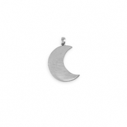 Stainless Steel - Rostfrei Stahl Anh&auml;nger La Luna Mond Silver