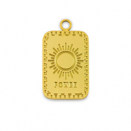 Stainless Steel - Rostfrei Stahl Anhänger La Luna 'Power' Gold