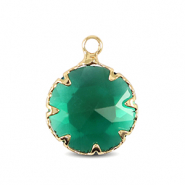 Anhänger Kristallglas 13mm Classic green-gold