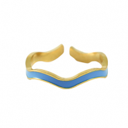 Ringe aus Stainless Steel - Rostfreiem Stahl Gold-blue
